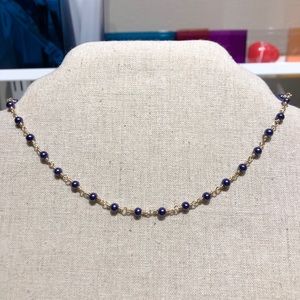 purple pearl (faux) choker necklace